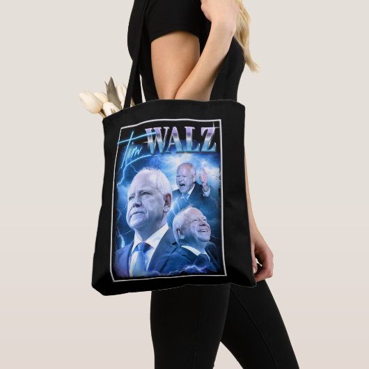 Tim Walz Retro jaren 90 stijl Tote Bag (Dichtbij)