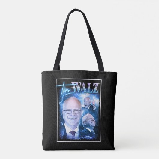Tim Walz Retro jaren '90 Tote Bag (Achterkant)