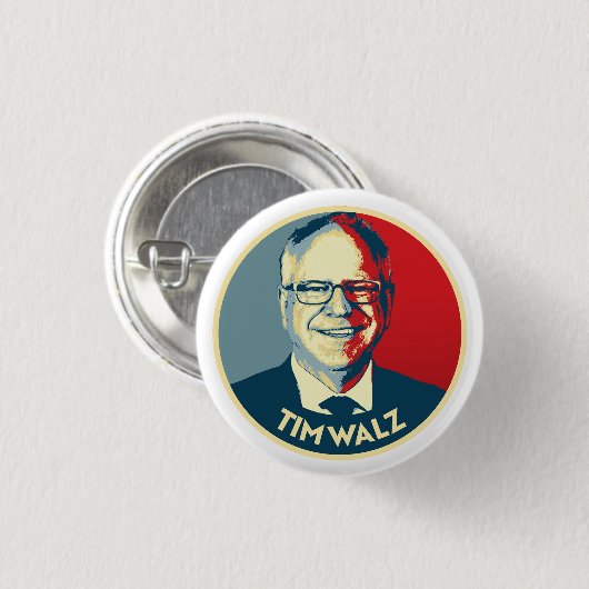Tim Walz Ronde Button 3,2 Cm (Voorkant /achterkant)