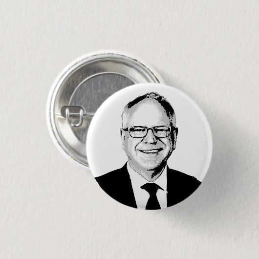 Tim Walz Ronde Button 3,2 Cm (Voorkant /achterkant)