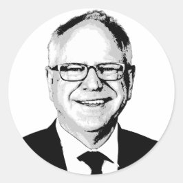 Tim Walz Ronde Sticker