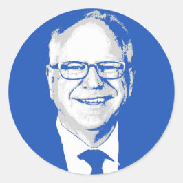 Tim Walz Ronde Sticker