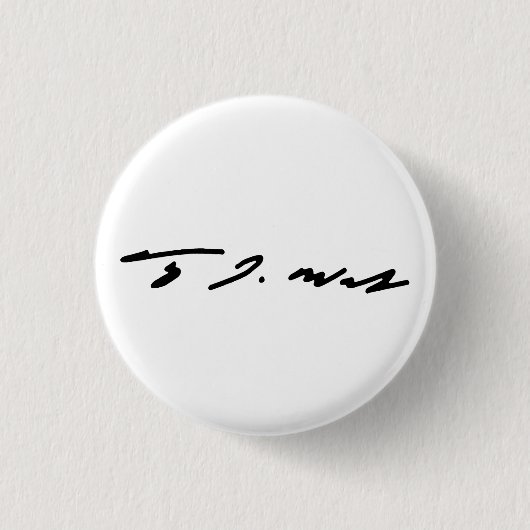Tim Walz Signature Ronde Button 3,2 Cm (Voorkant)
