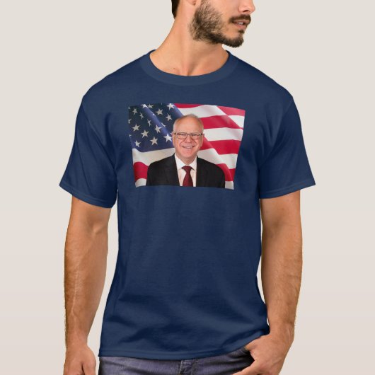 Tim Walz voor Amerika T-shirt (Voorkant)