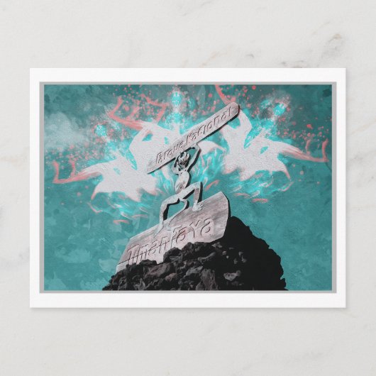 TIMANFAYA - CANAIRE EILANDEN - WATERVERF SPANJE BRIEFKAART (Voorkant)