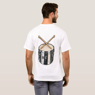 Timbale Drum & Gekruiste Stokken Percussie Muziek T-shirt