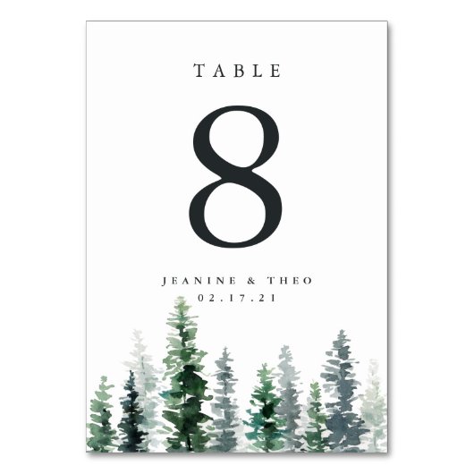 Timber Grove | Aangepaste Kaart tabelnummer (Voorkant)