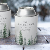 Timber Grove Evergreen Forest Wedding Favoriet Blikjeskoeler