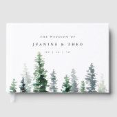 Timber Grove Evergreen Forest Wedding Gastenboek (Voorkant)