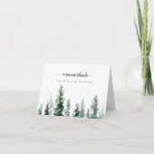Timber Grove | Gepersonaliseerd huwelijk Dank u Bedankkaart (Voorkant)