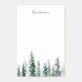 Timber Grove | Groene Waterverf bomen op maat Post-it® Notes (Voorkant)