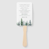 Timber Grove huwelijksprogramma Handwaaier (Voorkant)