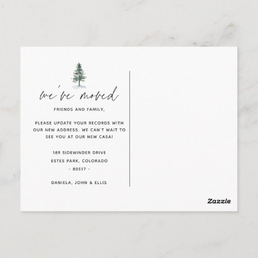 Timber Grove | Nieuwe nek van de Bossen Briefkaart (Achterkant)