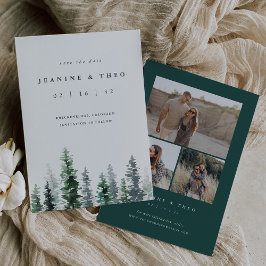 Timber Grove | Rustic Evergreen Winter Wedding Save The Date