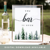 Timber Grove "The Bar is Open" Weddenschap Poster
