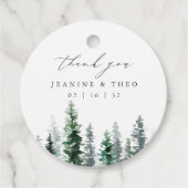 Timber Grove Wedding Bedankt Bedankjes Labels (Voorkant)
