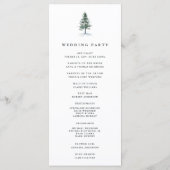 Timber Grove Wedding Ceremony Program Programmakaart (Achterkant)