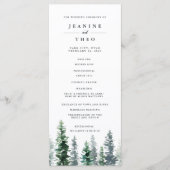 Timber Grove Wedding Ceremony Program Programmakaart (Voorkant)
