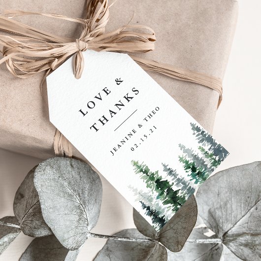 Timber Grove Wedding Dank u wel Cadeaulabel