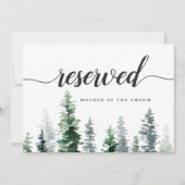 Timber Grove Wedding Gereserveerde Zitplaats Kaart (Voorkant)