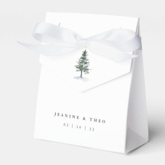 Timber Grove Winter Wedding Bedankdoosjes (Voorkant Zijde)