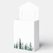 Timber Grove Winter Wedding Monogram Bedankdoosjes (Geopend)