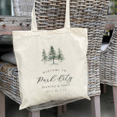 Timber Grove Winter Wedding Welcome Tote Bag
