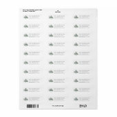Timber Grove Winter Winterse Pine Boom Retouradres Etiket (Full Sheet)