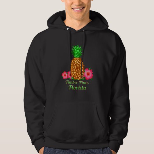 Timber Pines Florida Ananas Bloem Hoodie (Voorkant)