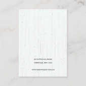 TIMBER PINK FLORAL EUCALYPTUS EARRING STUD DISPLAY VISITEKAARTJE (Achterkant)