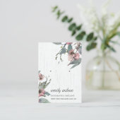TIMBER PINK FLORAL EUCALYPTUS EARRING STUD DISPLAY VISITEKAARTJE (Staand voorkant)