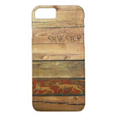 Timber Plank Monogram Case-Mate iPhone Case (Achterkant)