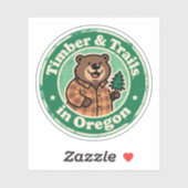 Timber & Trails_ Oregon Natuur kunstwerk Sticker (Vel)
