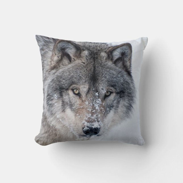 Timber Wolf Accent Pillow Kussen (Voorkant)