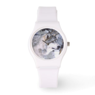Timber Wolf, Canis lupus, Movie Animal Utah) Horloge
