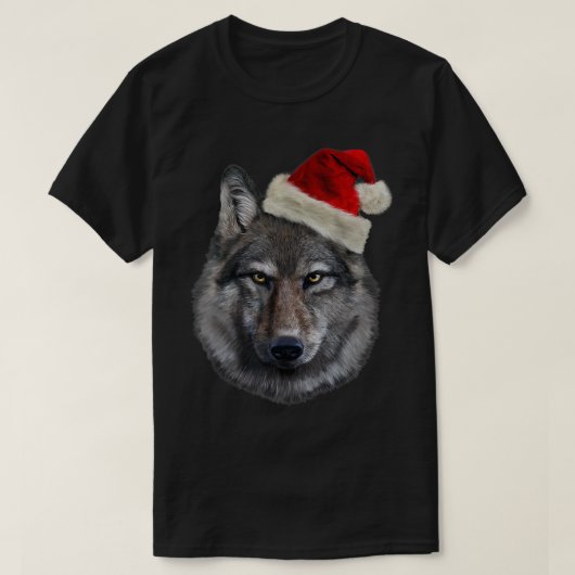 Timber Wolf in Santa Hat Elke dag is Kerstmis T-shirt (Design voorkant)