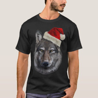 Timber Wolf in Santa Hat Elke dag is Kerstmis T-shirt