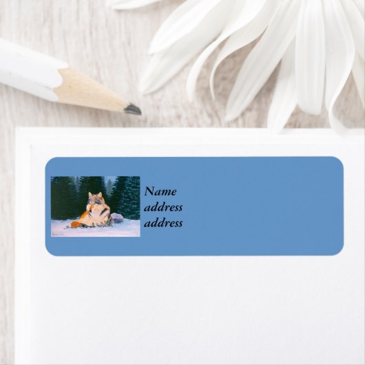 Timber Wolf Return-adreslabel Etiket (Insitu)