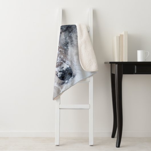 Timber Wolf Sherpa Deken (In situ)