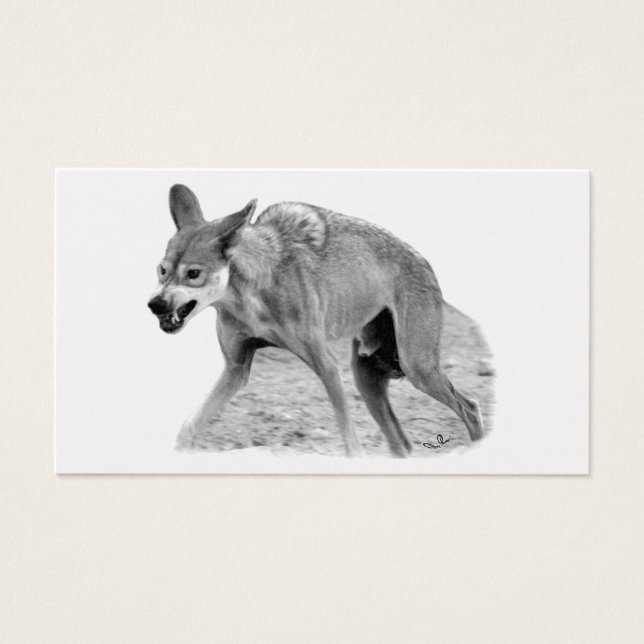 Timber Wolf Snarl Visitekaartjes (Voorkant)