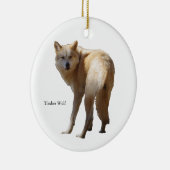 Timber Wolf-versiering Keramisch Ornament (Rechts)
