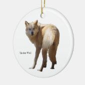 Timber Wolf-versiering Keramisch Ornament (Links)