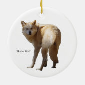 Timber Wolf-versiering Keramisch Ornament (Achterkant)