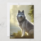 Timber Wolf Wildlife Portrait Card Kaart (Voorkant)