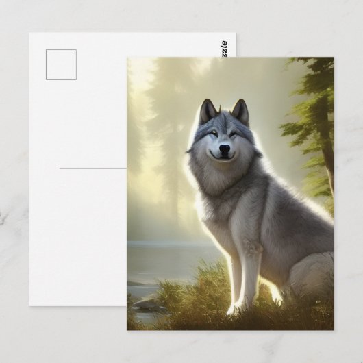 Timber Wolf Wildlife Portret Briefkaart (Voorkant / Achterkant)