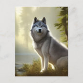 Timber Wolf Wildlife Portret Briefkaart (Voorkant)