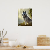 Timber Wolf Wildlife Portret Poster (Keuken)