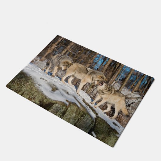 Timber Wolves Deurmat (Schuin)