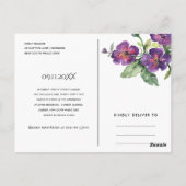 TIMBER WOOD FLORAL BIRD HUUSE HOUSEWARMING Party Briefkaart (Achterkant)