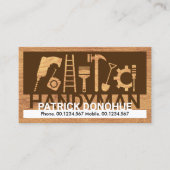 Timber Wood Handyman Tools Lijst Visitekaartje (Voorkant)